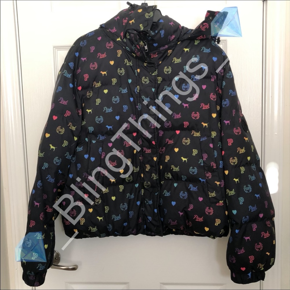 💎Rare VS PINK Rainbow Monogram Puffer Coat💎